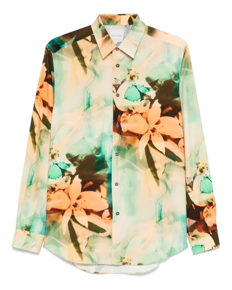 Paul Smith Hemd mit Blumen-Print - Nude Nude