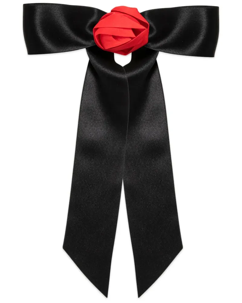 Jennifer Behr Rosette Haarspange - Schwarz Schwarz