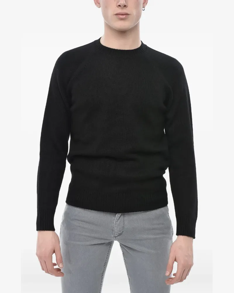 Paolo Pecora Milano Pullover mit Rundhalsausschnitt - Schwarz Schwarz