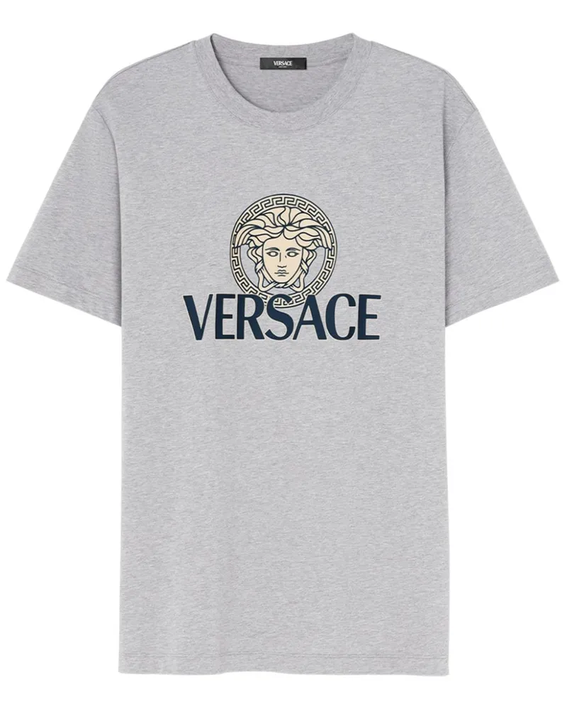 Versace T-Shirt mit Medusa-Print - Grau Grau