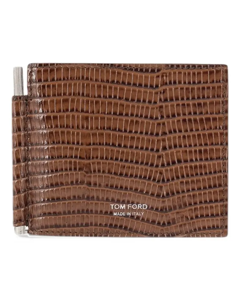 Tom Ford printed tejus T Line money-clip wallet - Braun Braun