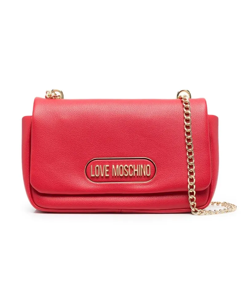 Moschino Schultertasche mit Logo - Rot Rot