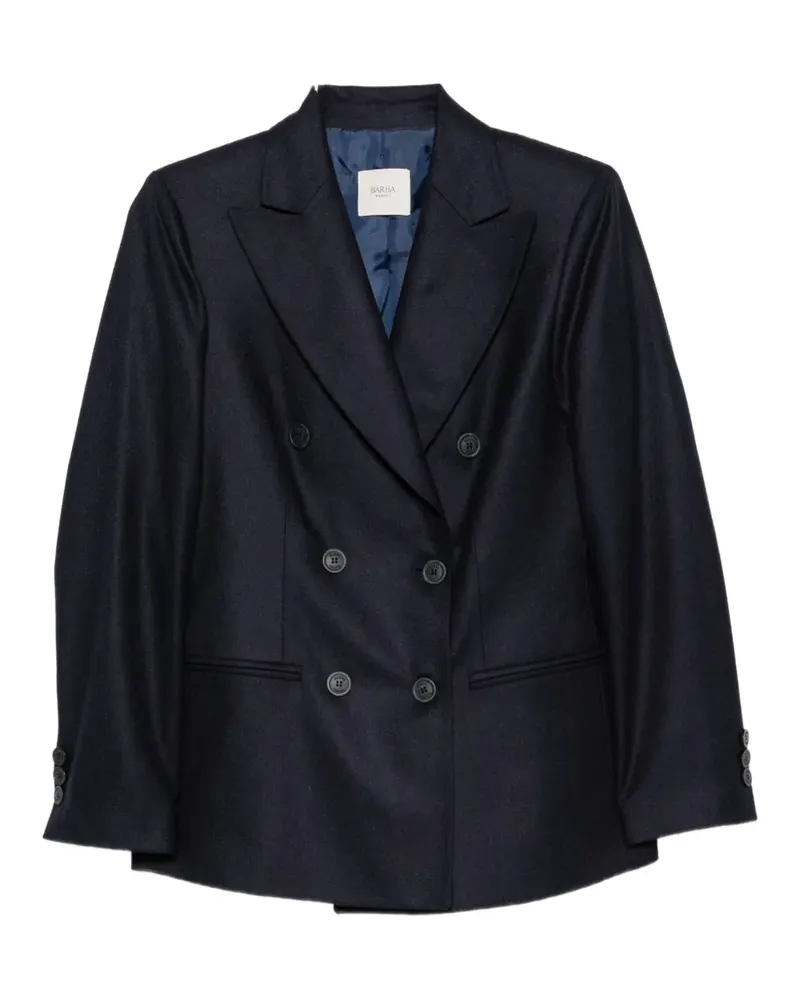 BARBA double-breasted coat - Blau Blau
