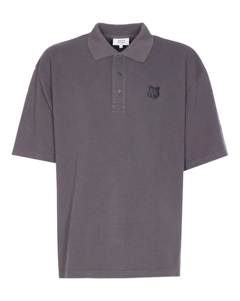 Kitsuné Poloshirt mit Fox Head-Patch - Grau Grau