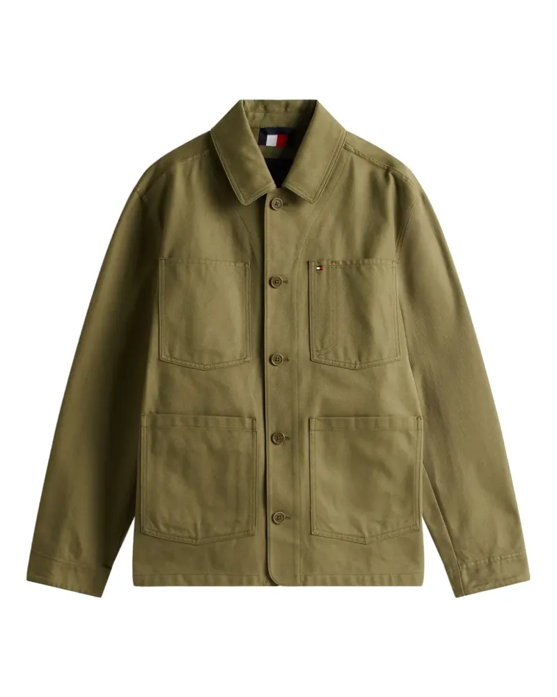 Tommy Hilfiger Jacke mit Logo-Stickerei - Grün Grün