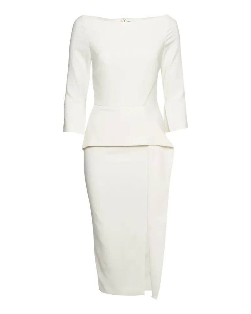 Roland Mouret Ardingly Kleid mit Schößchen - Weiß Weiß