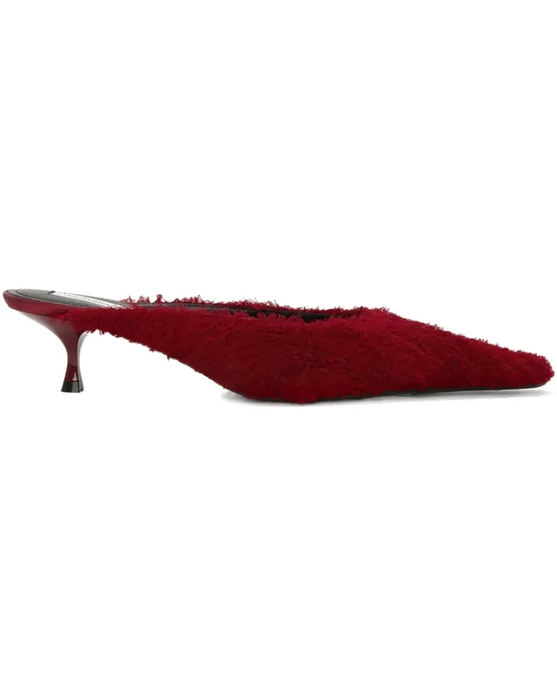 Victoria Beckham Sloan Mules mit Fransen und spitzer Kappe 45mm - Rot Rot