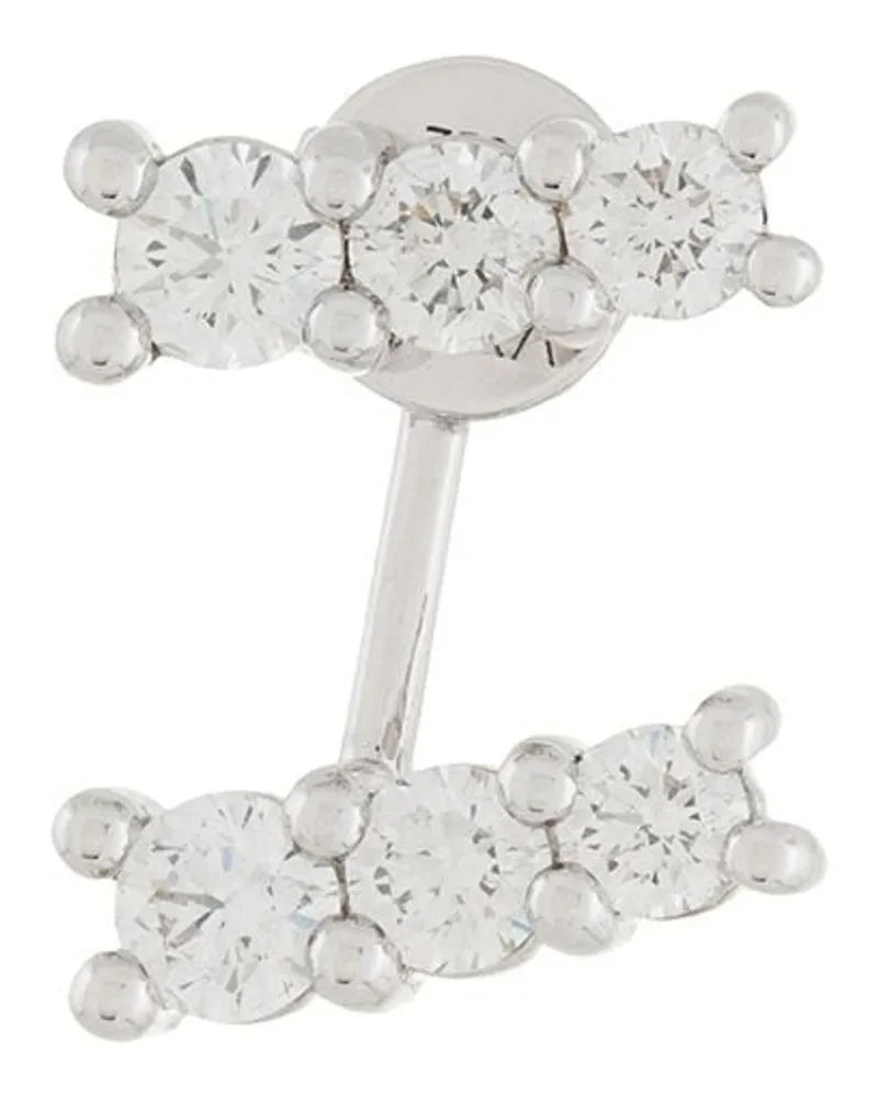 Alinka 18kt Weißgoldohrring mit Diamanten - Silber Silber