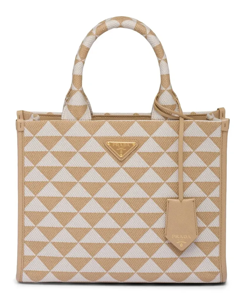 Prada Kleine Symbole Handtasche - Nude Nude