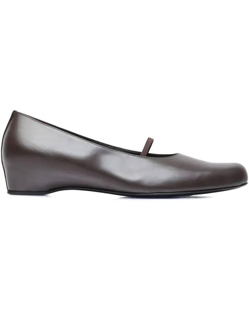 The Row Ballerinas aus Leder - Braun Braun