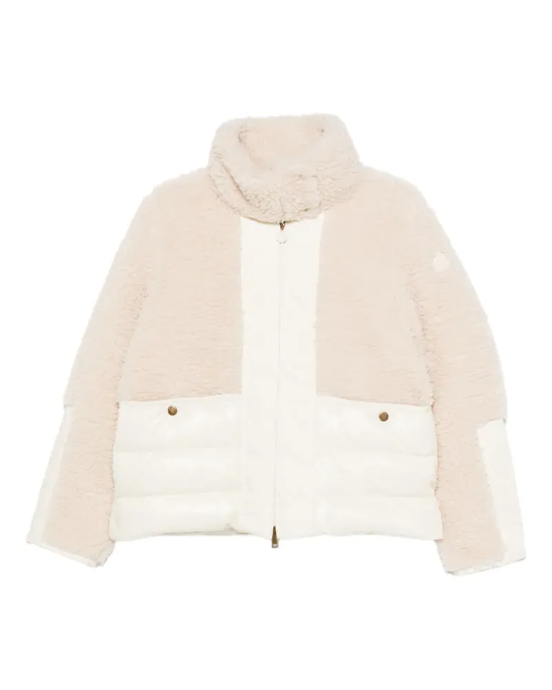 Moncler Kurze Glorieux Teddy Daunenjacke - Nude Nude