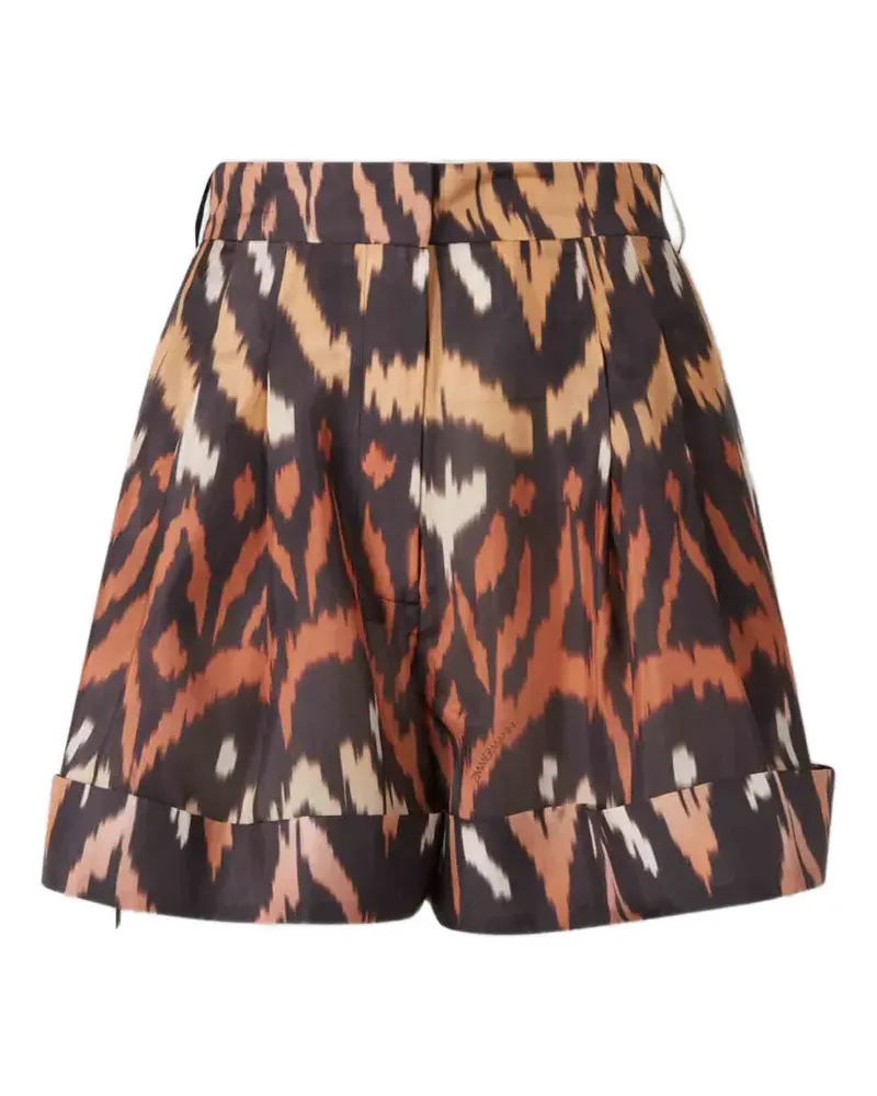 Zimmermann ikat-print silk shorts - Braun Braun