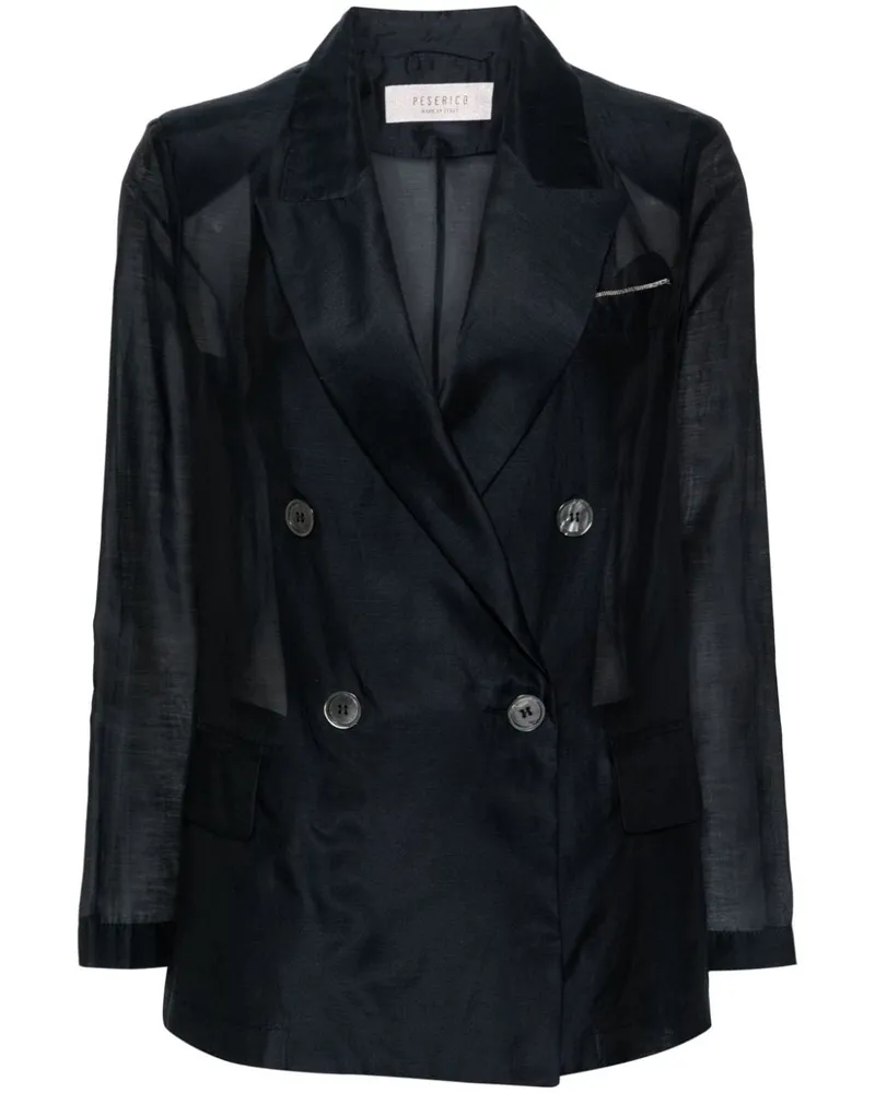 Peserico Blazer mit Perlen Blau