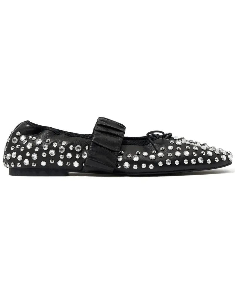 BIMBA Y LOLA Ballerinas mit Nieten - Schwarz Schwarz