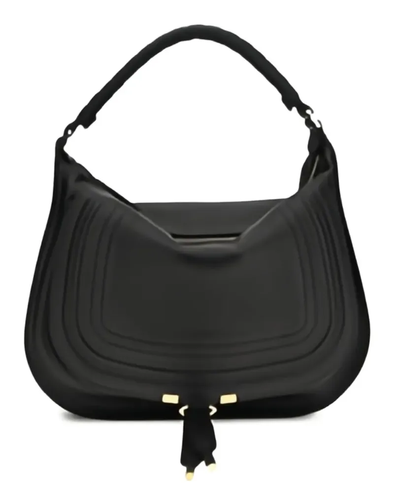 Chloé CHLOE MARCIE SLOUCH LEATHER HOBO BAG - Schwarz Schwarz