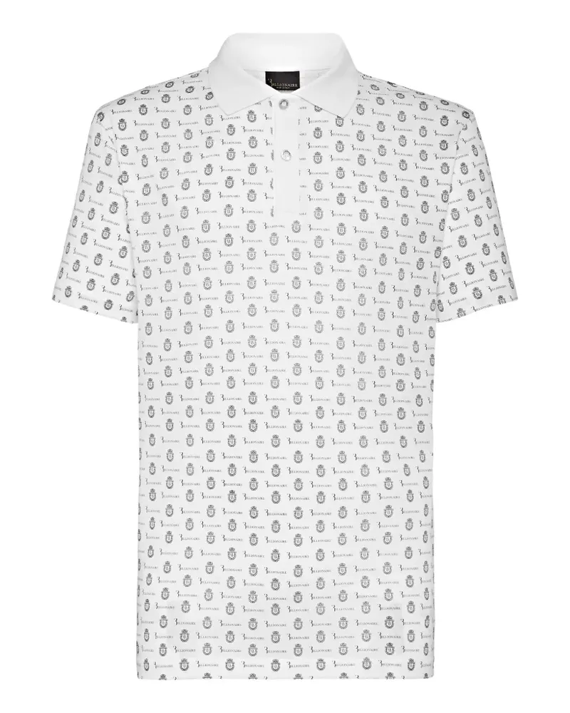 Billionaire Polo shirt SS Crest - Weiß Weiß