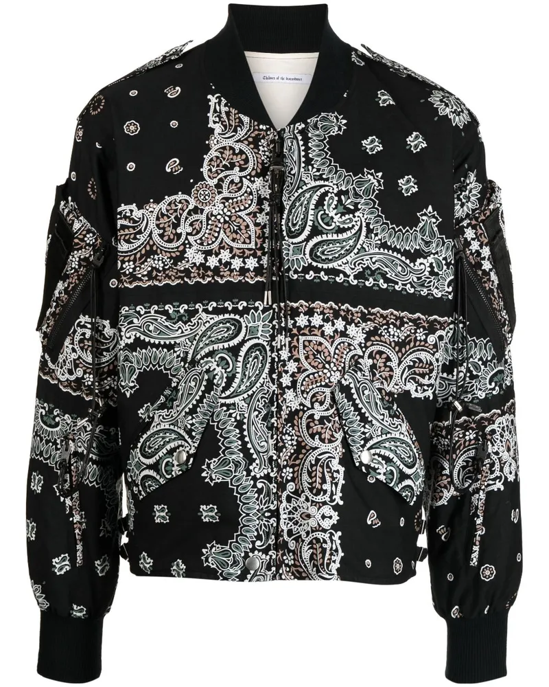 Children Of The Discordance Bomberjacke mit Bandana-Print Schwarz