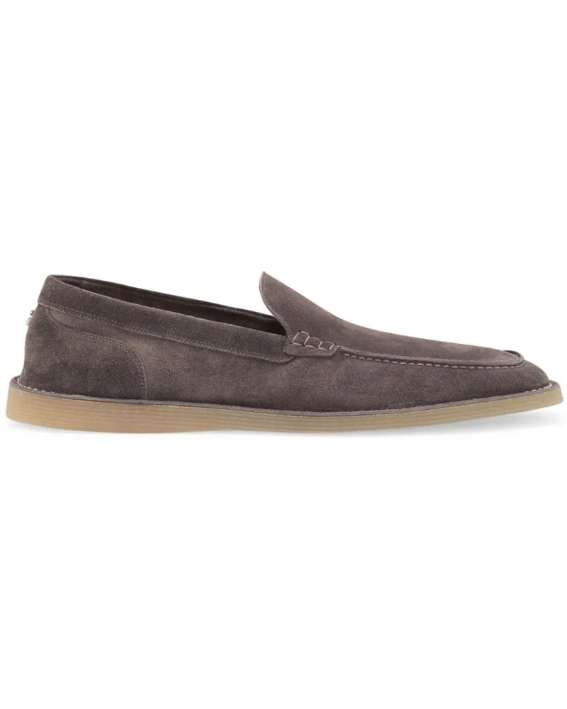 Dolce & Gabbana Loafer aus Wildleder - Grau Grau