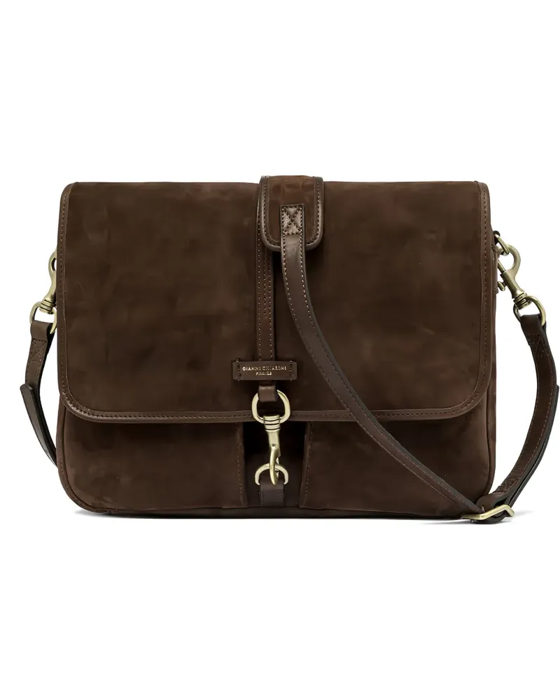 Gianni Chiarini Berlino suede messenger bag - Braun Braun
