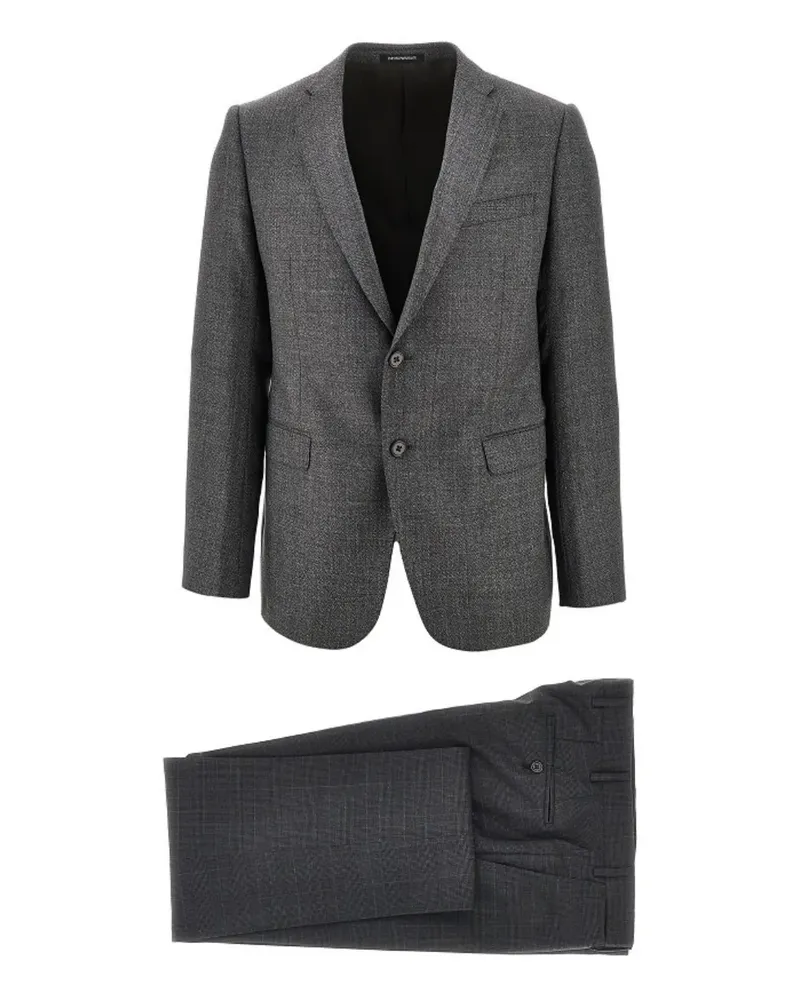 Emporio Armani Gemusterter M Line Anzug - Grau Grau