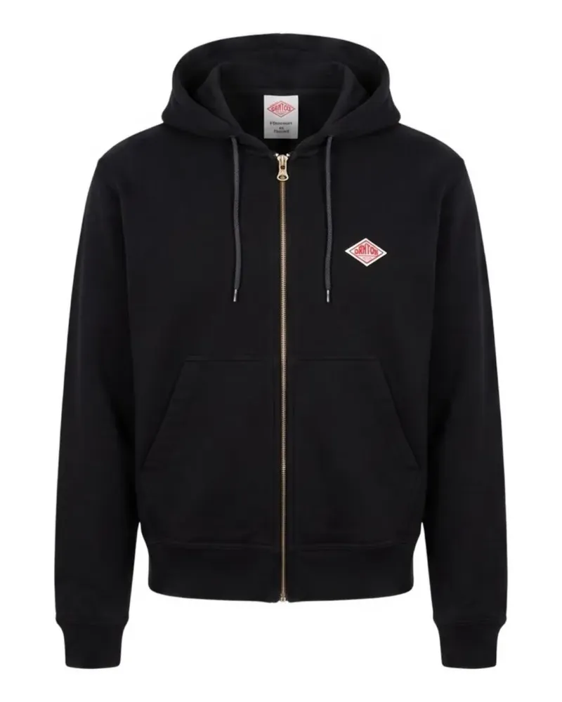 Danton logo-patch zip-up hoodie - Schwarz Schwarz
