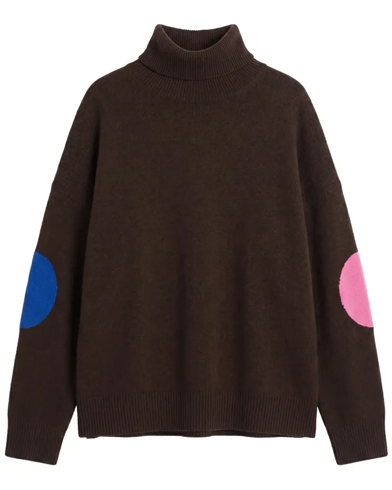 Chinti & Parker Rollkragenpullover mit Ellbogen-Patch - Braun Braun