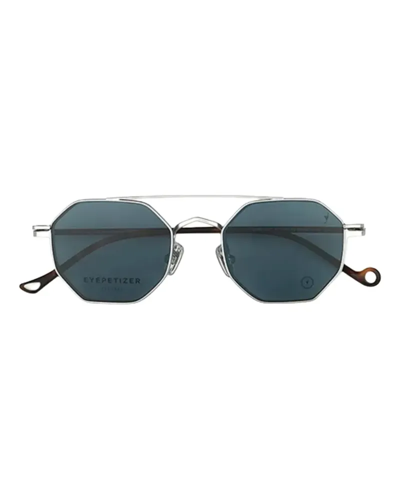Eyepetizer Lime geometric-frame glasses - Silber Silber