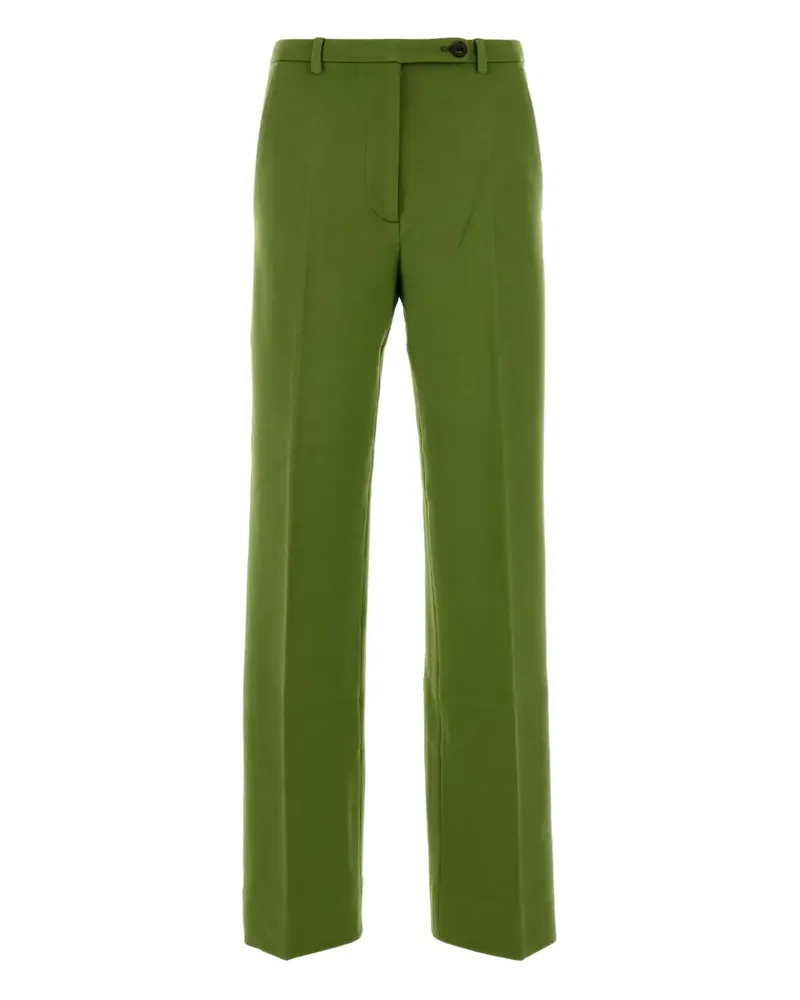 Miu Miu Hose mit Logo-Patch - Grün Grün