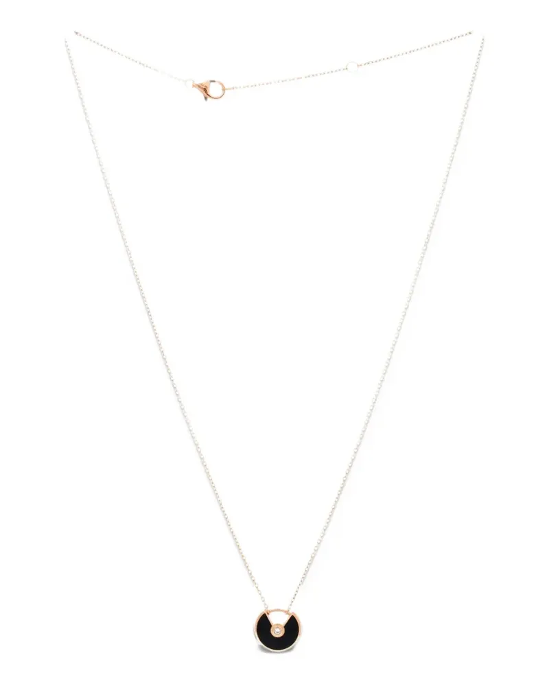 Cartier Amulette de  Pendant 18K Rose Gold with Onyx and Diamond XS necklace - Rosa Rosa