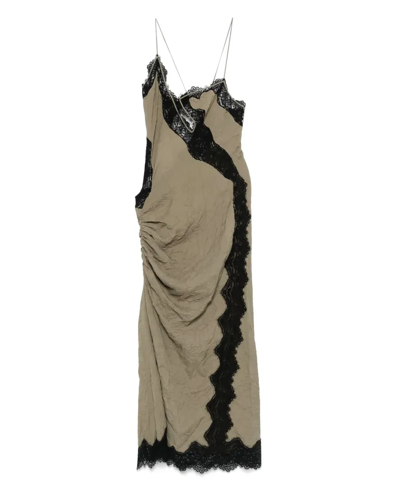 Christopher Esber Midikleid mit Spitzendetail - Grün Grün