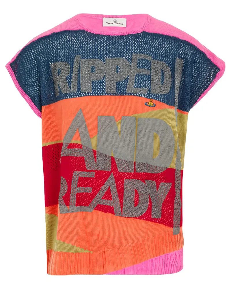 Vivienne Westwood Weste im Distressed-Look - Orange Orange