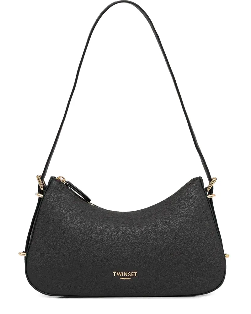 Twin-Set logo-lettering shoulder bag - Schwarz Schwarz
