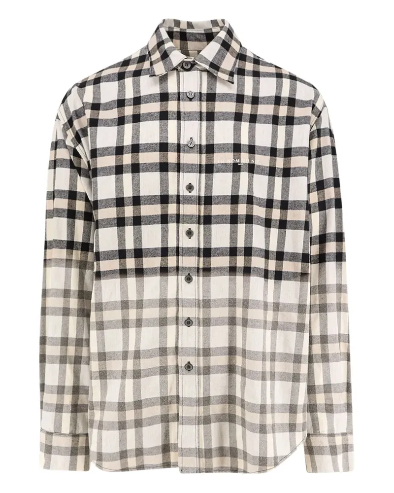 IH NOM UH NIT Kariertes Hemd mit Farbverlauf - Weiß Weiß