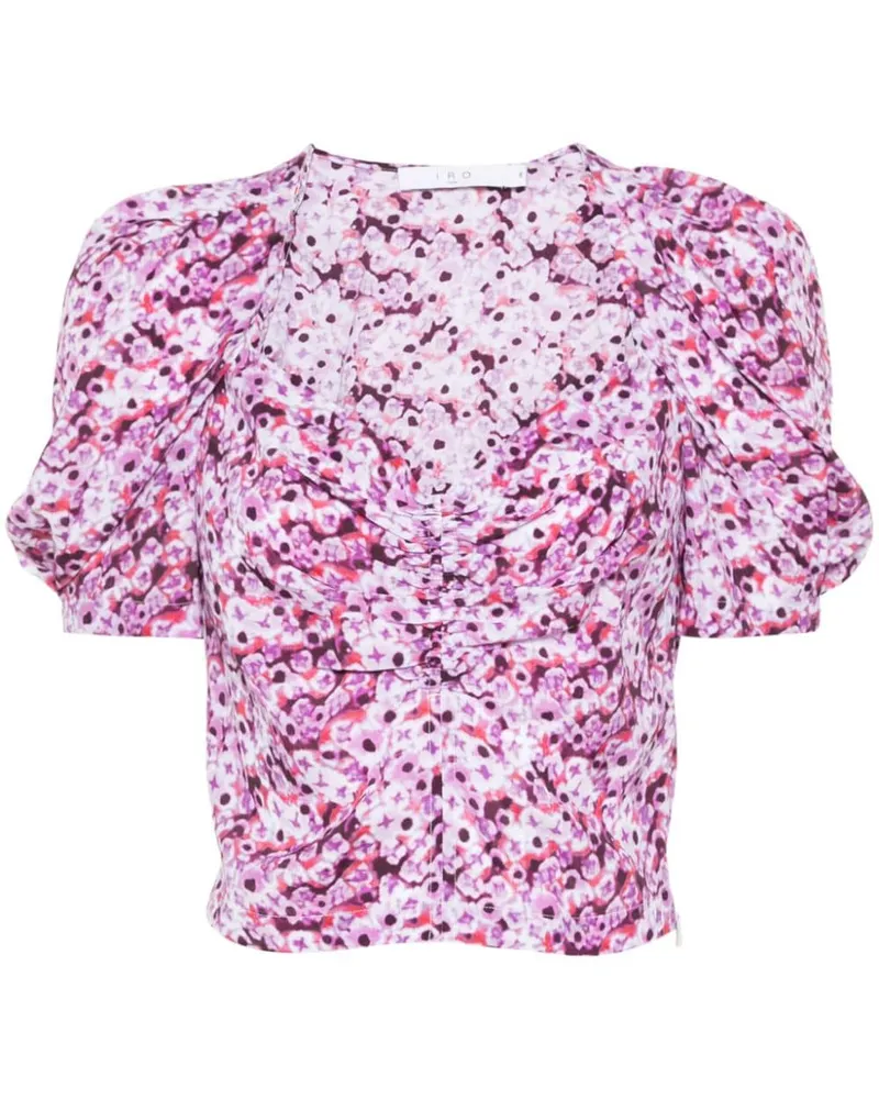 IRO Nunila Bluse mit Blumen-Print Rosa