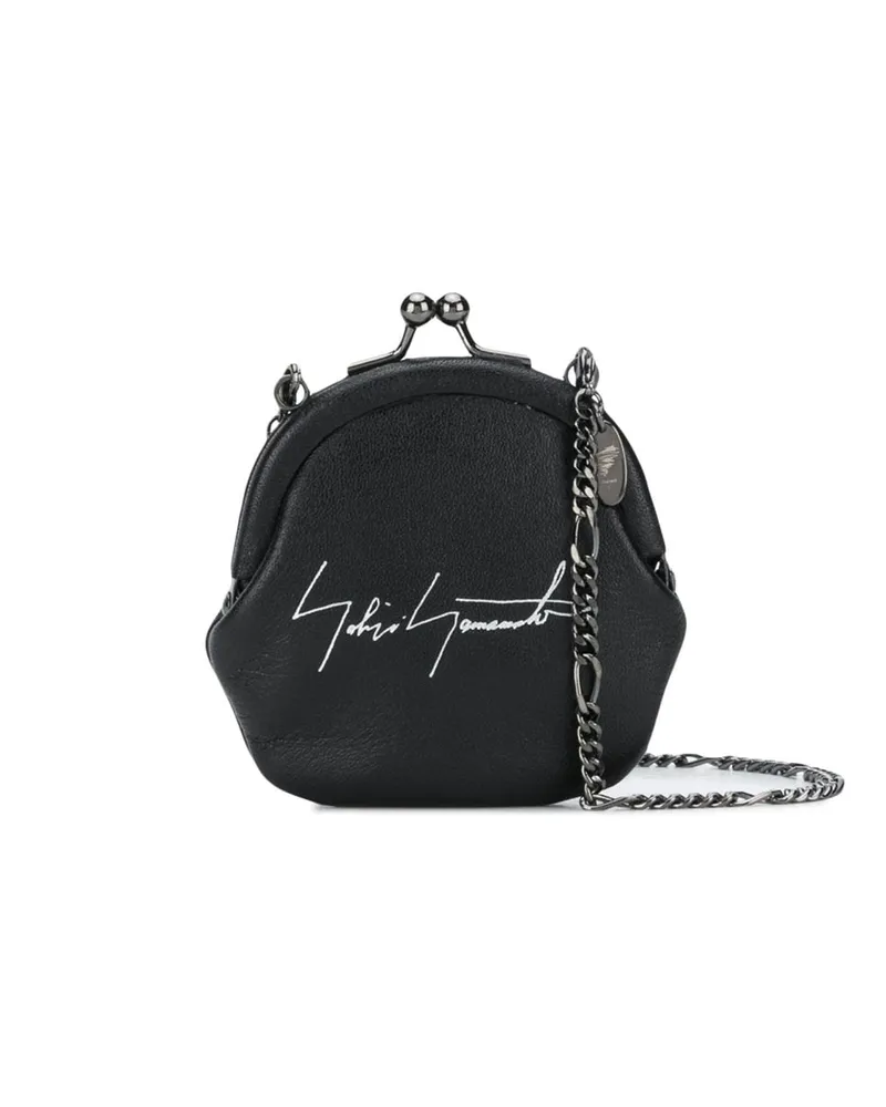Yohji Yamamoto Portemonnaie mit Logo-Print - Schwarz Schwarz
