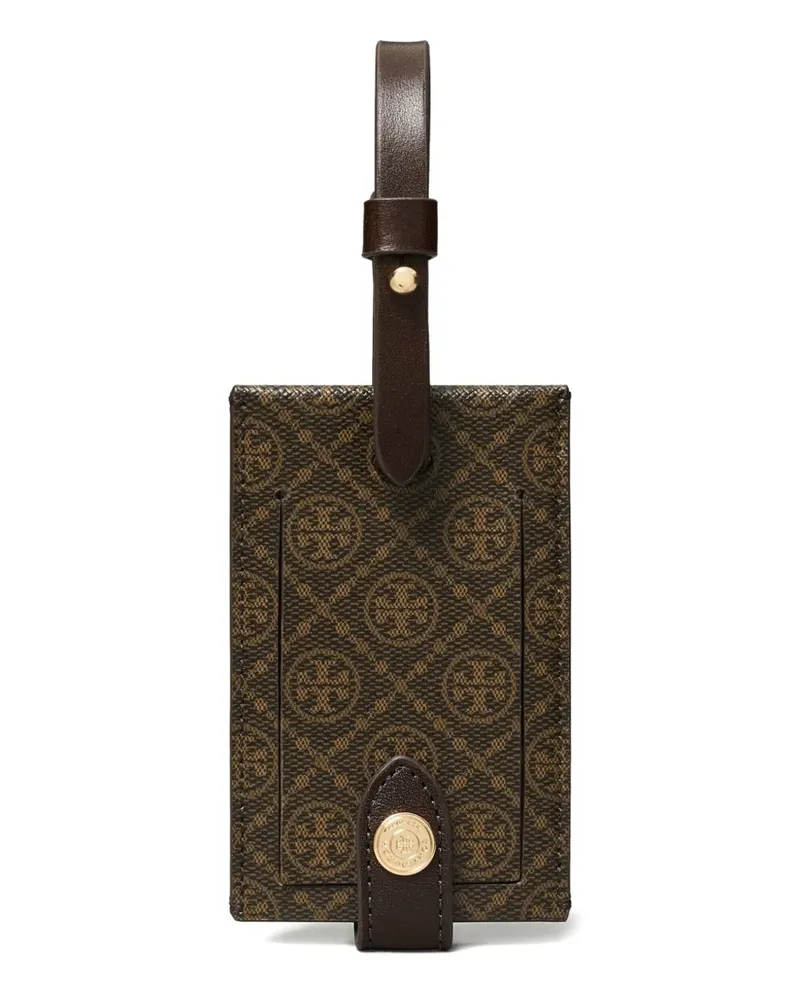 Tory Burch Gepäckanhänger aus beschichtetem Canvas mit Monogramm - Braun Braun