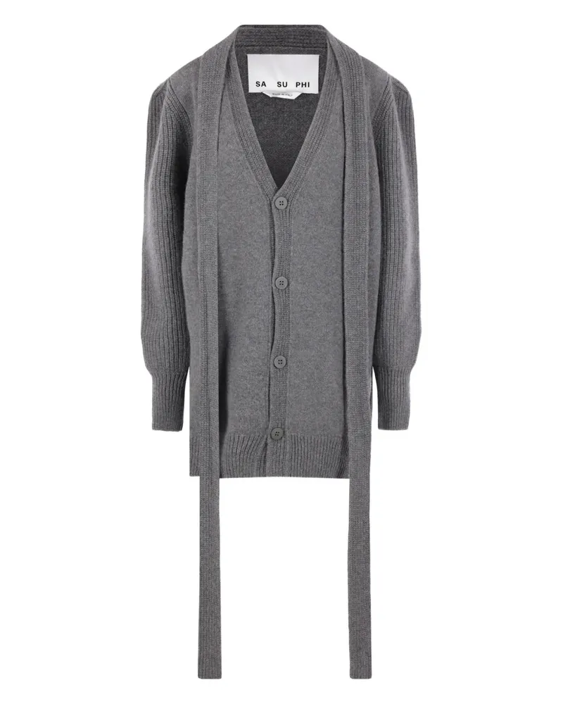 Sa Su Phi Geknöpfter Cardigan - Grau Grau