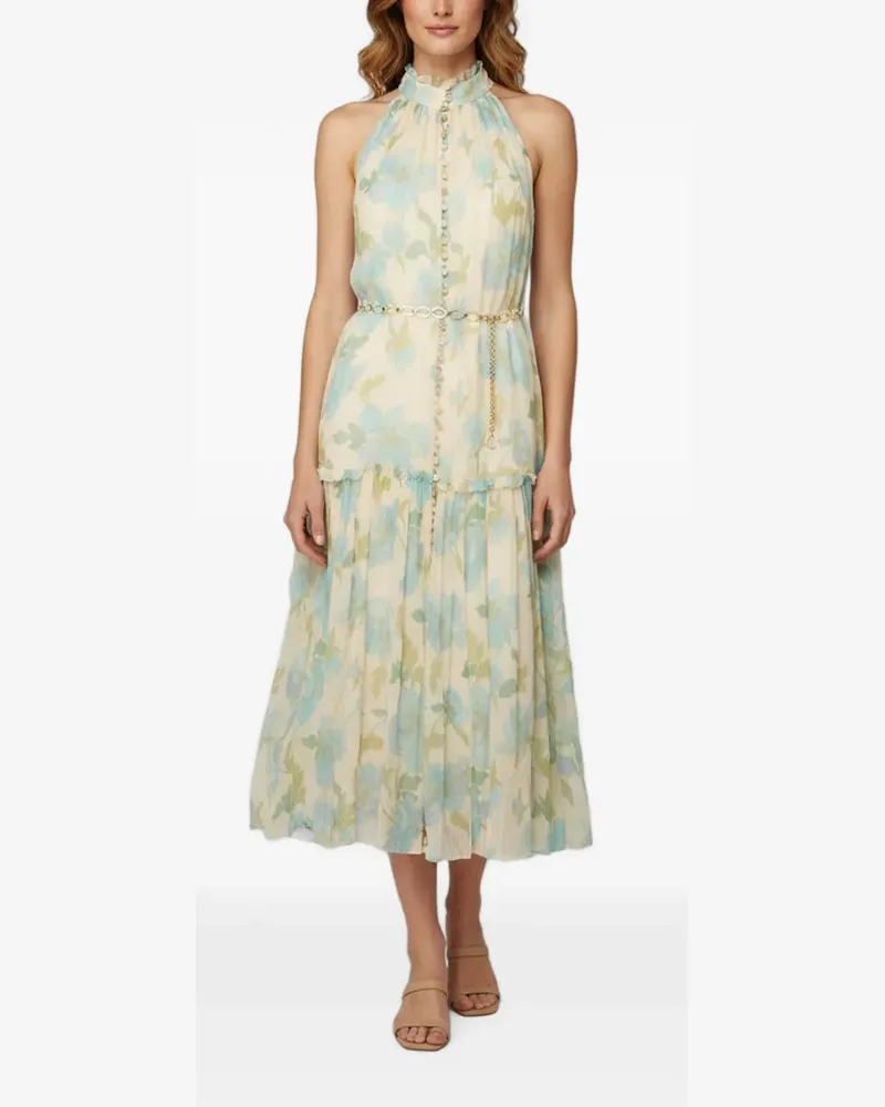Zimmermann Midikleid mit Blumenprint - Nude Nude