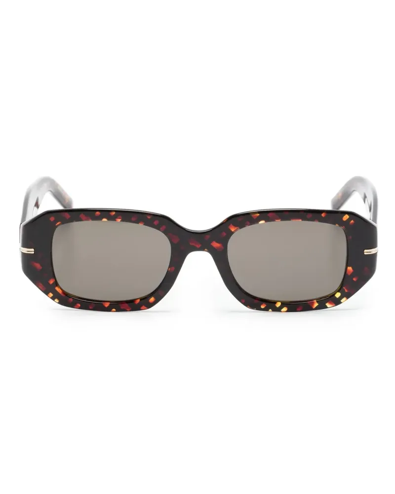 HUGO BOSS 1608S Eckige Sonnenbrille in Schildpattoptik - Braun Braun
