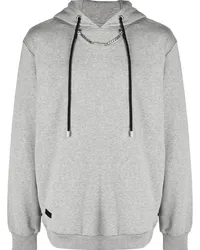 Philipp Plein Hoodie mit Zierkette Grau