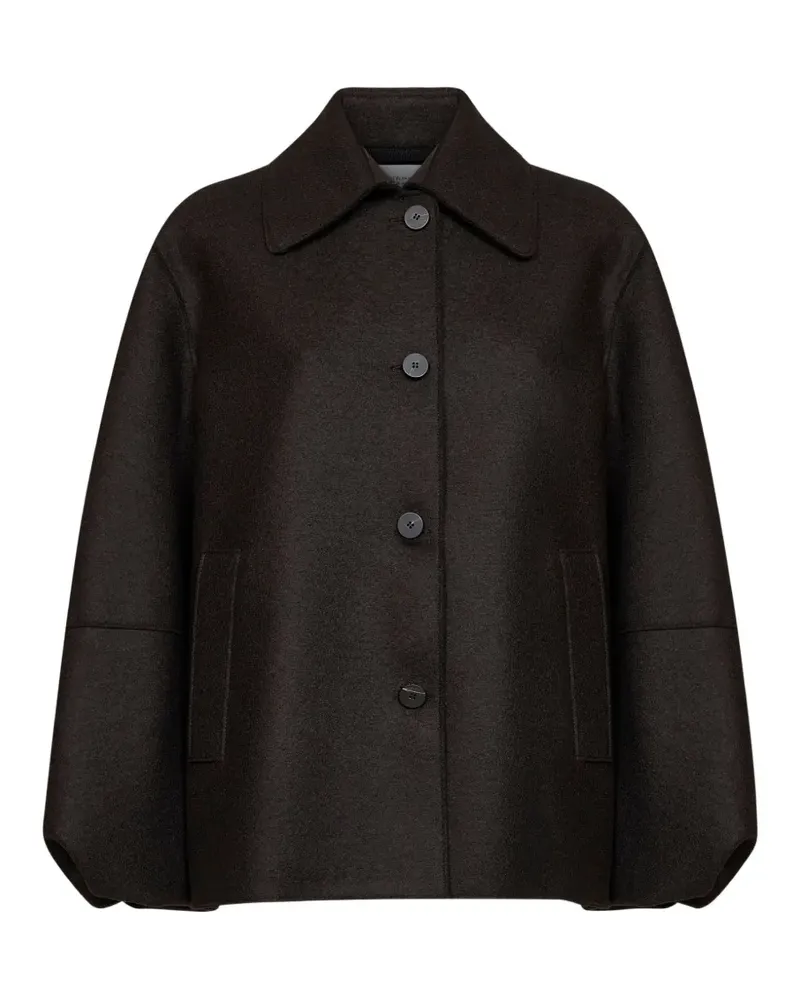 Harris Wharf London single-breasted wool-blend coat - Braun Braun