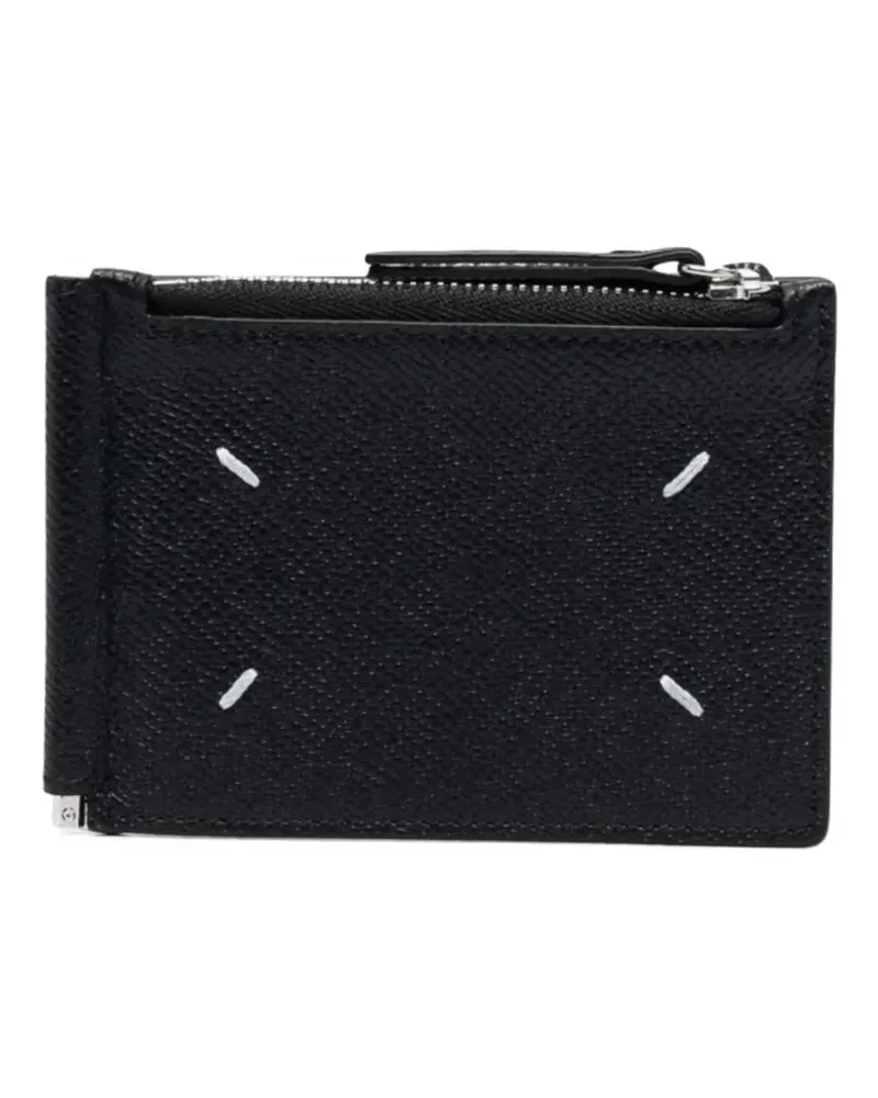 Maison Margiela grainy-leather zip wallet - Schwarz Schwarz