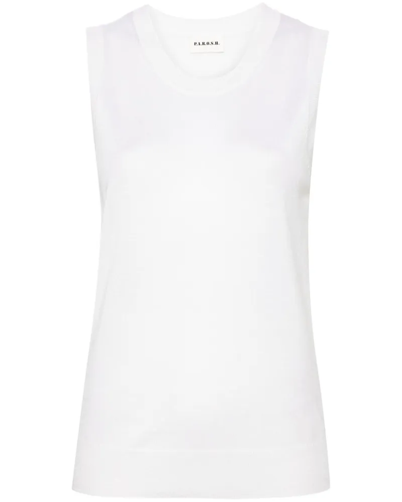 P.A.R.O.S.H. Ärmelloses Top aus Strick - Nude Nude