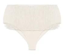 Slip mit Fransen - Nude