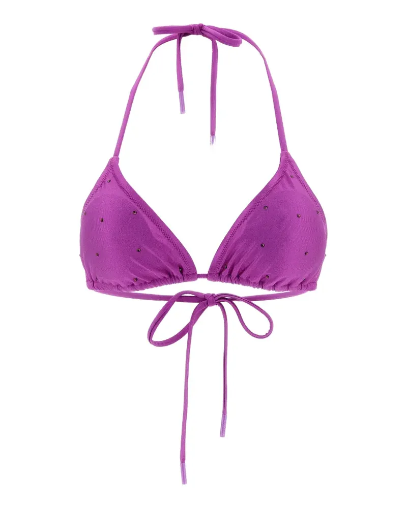 GOLDBERGH Velora crystal-embellished bikini top - Violett Violett