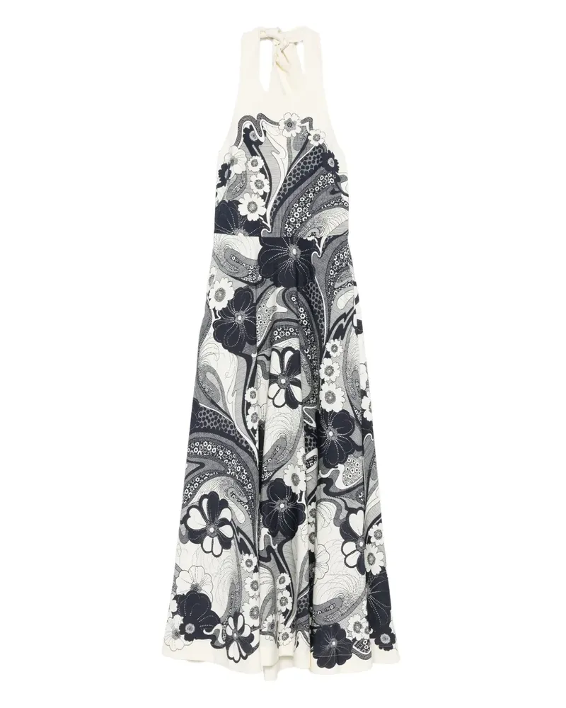 ALEMAIS Maxikleid mit Blumen-Print - Nude Nude