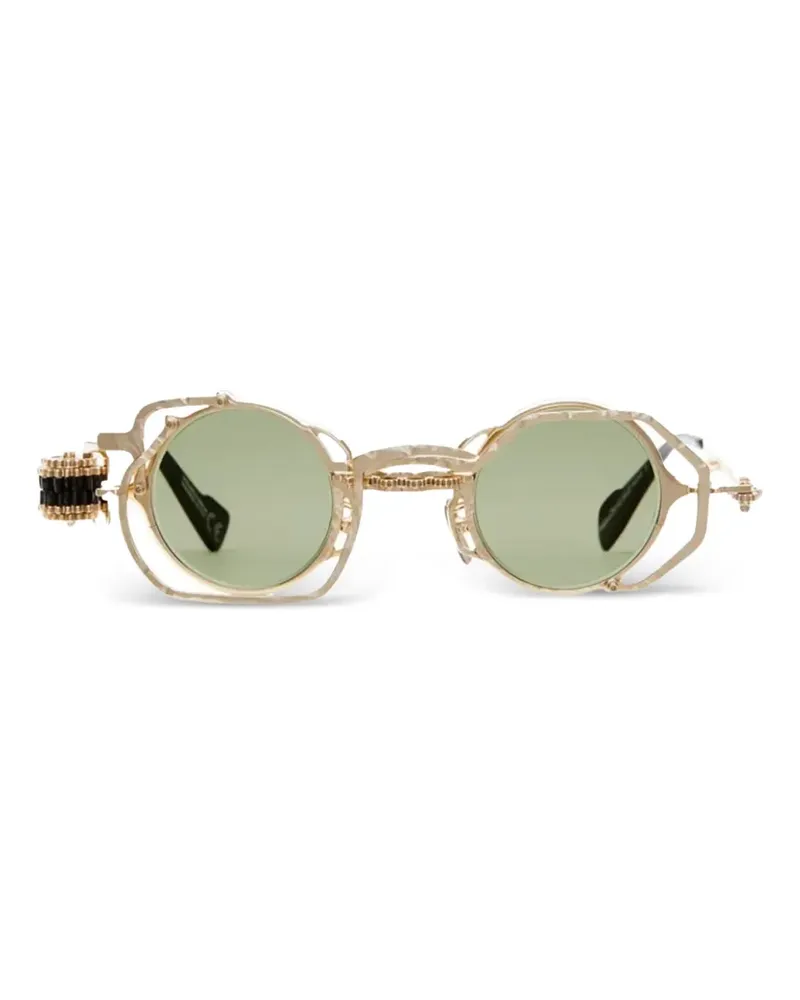 KUBORAUM Z50 Sonnenbrille mit rundem Gestell - Gold Gold