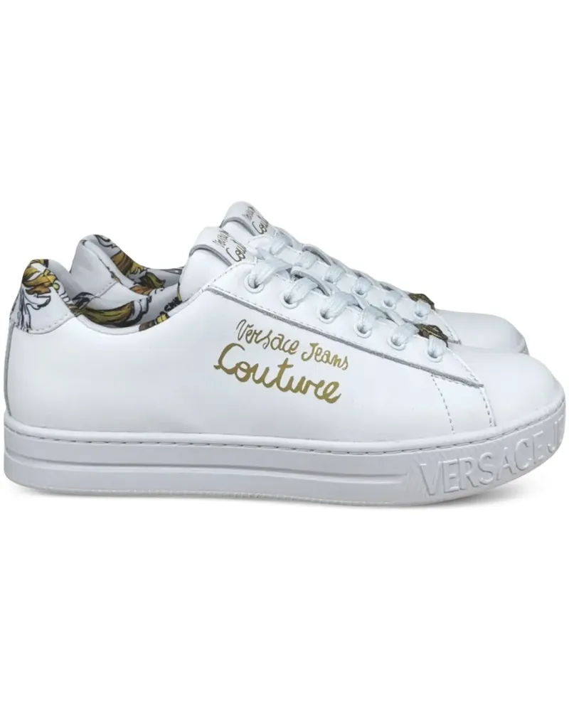 Versace Jeans Sneakers mit Logo-Print - Weiß Weiß