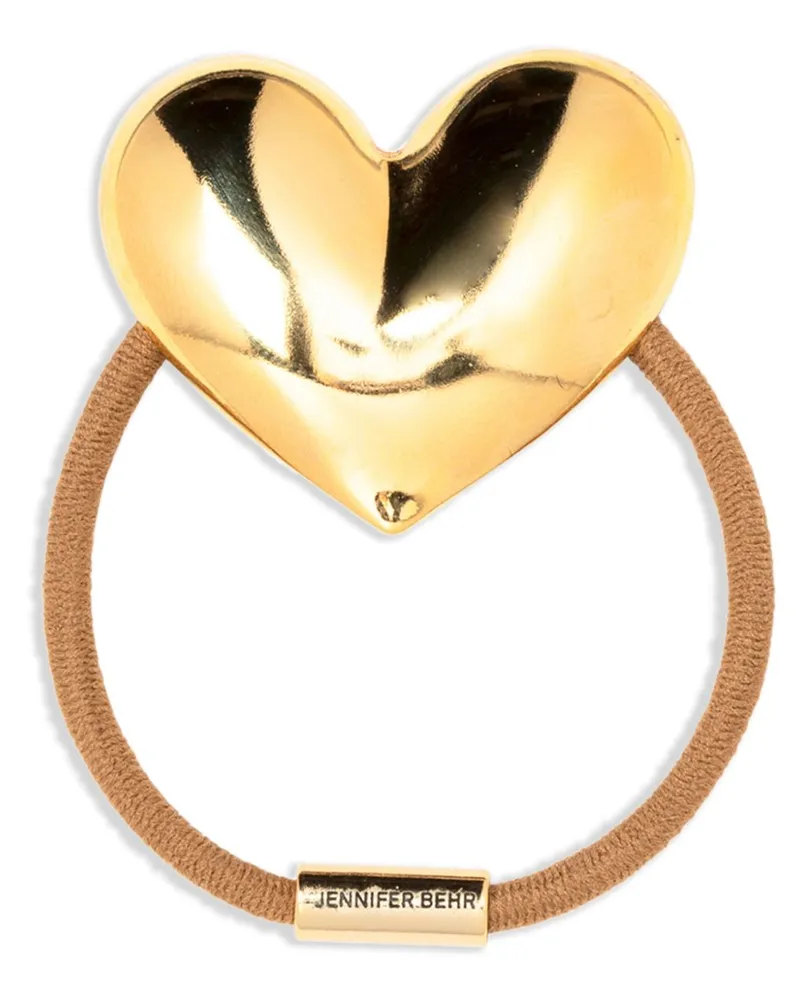 Jennifer Behr Haargummi mit Herz - Gold Gold