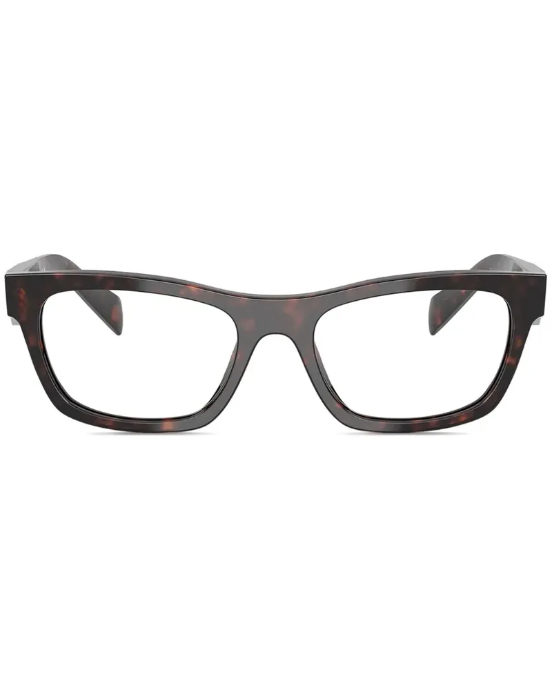Prada Brille mit eckigem Gestell - Braun Braun